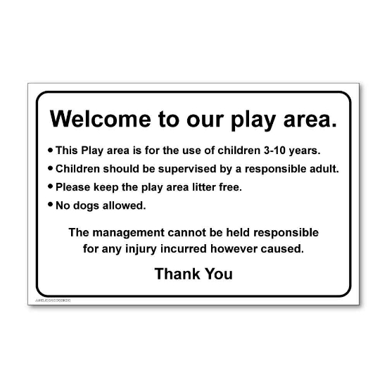 Picture of PLAYGROUND RULES SIGN