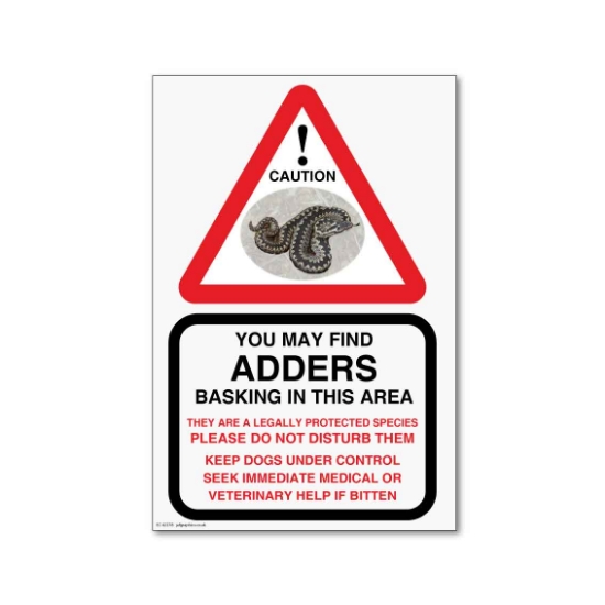 Picture of Caution Adders Basking Sign