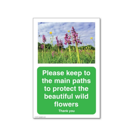 Picture of Protect wildflower footpath sign