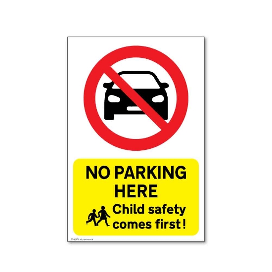 Picture of NO PARKING HERE school sign