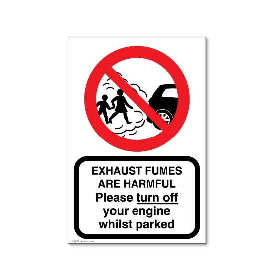 Picture of Switch off car fumes sign