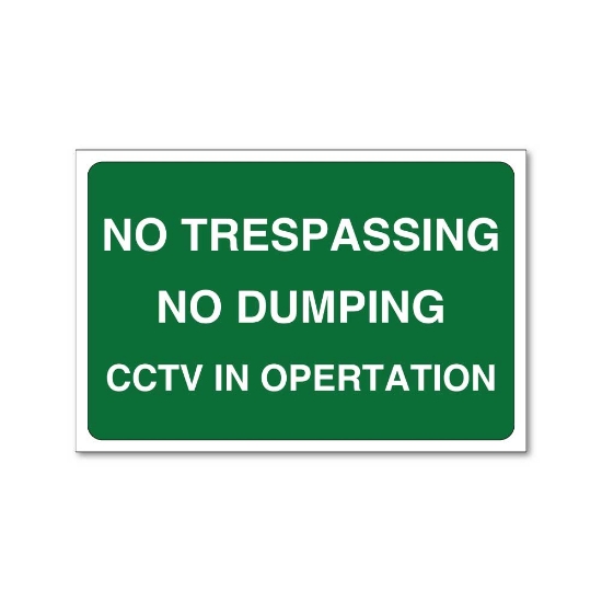 Picture of NO TRESPASSING NO DUMPING SIGN
