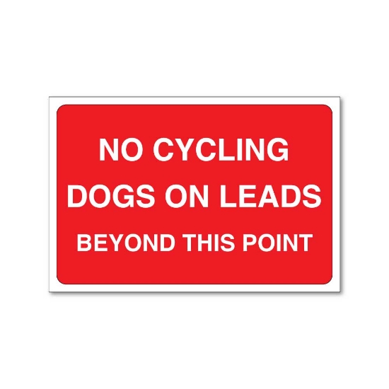 Picture of ECO NO CYCLING, DOGS ON LEADS, BEYOND THIS POINT