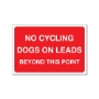 Picture of ECO NO CYCLING, DOGS ON LEADS, BEYOND THIS POINT