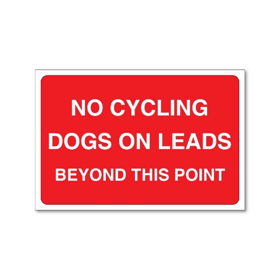 Picture of NO CYCLING, DOGS ON LEADS, BEYOND THIS POINT 