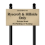 Picture of Modern Brushed  Metal Entrance Sign on Posts