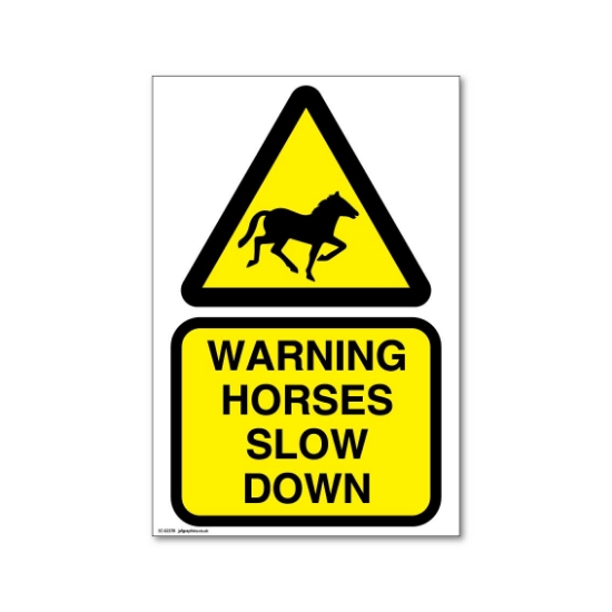 Picture of WARNING HORSES SLOW DOWN