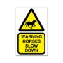 Picture of WARNING HORSES SLOW DOWN