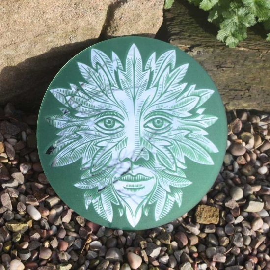 Picture of The Green Man Round Mirror Artwork Ornament