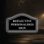 Picture of Personalised Reflective Night Dark House Number Sign
