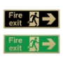 Picture of Classic Brushed Brass Fire Exit Right Arrow Sign