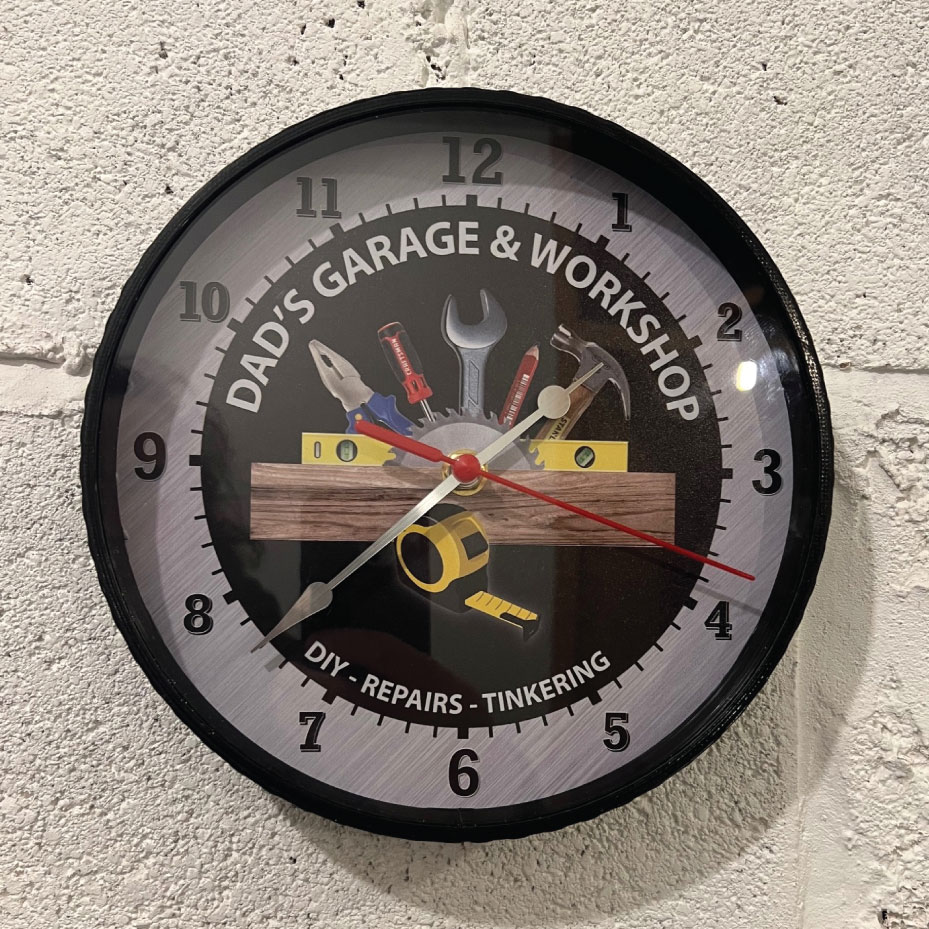 JAF Graphics. Personalised 3d Garage Clock
