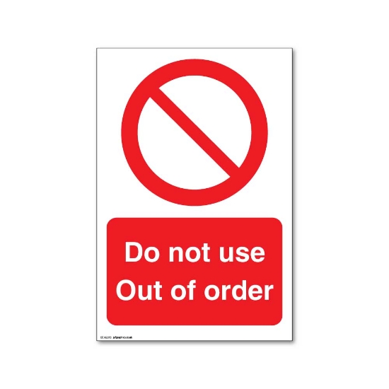 Picture of Do not use out of order sign