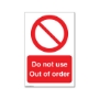 Picture of Do not use out of order sign