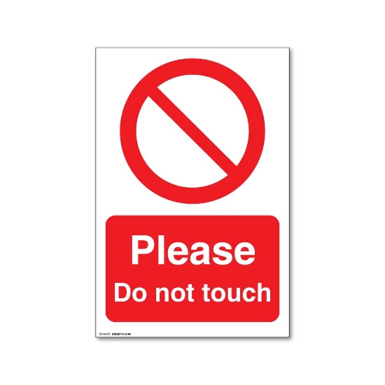 Picture of Please Do not touch sign