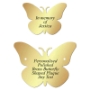 Picture of Solid Brass Engraved Small Butterfly Bench Plaque