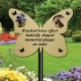 Picture of Brushed Brass Gold Bufferfly memorial plaque on stake