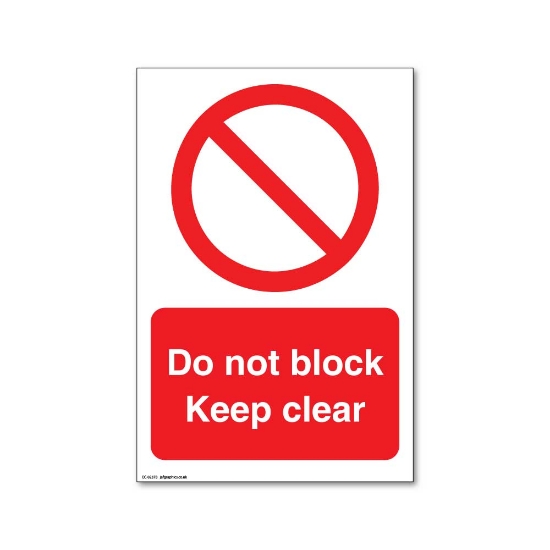 Picture of Do not block keep clear sign