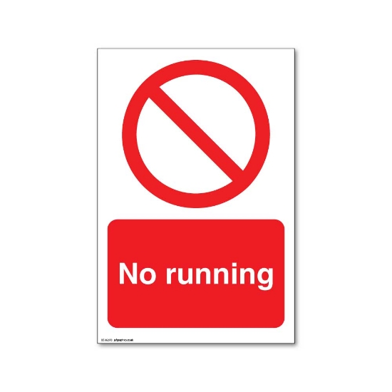 Picture of No running sign