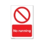 Picture of No running sign