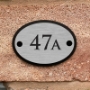Picture of Brushed metal composite Oval House Number Plaque
