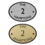 Picture of Brushed metal composite Oval House Number Plaque