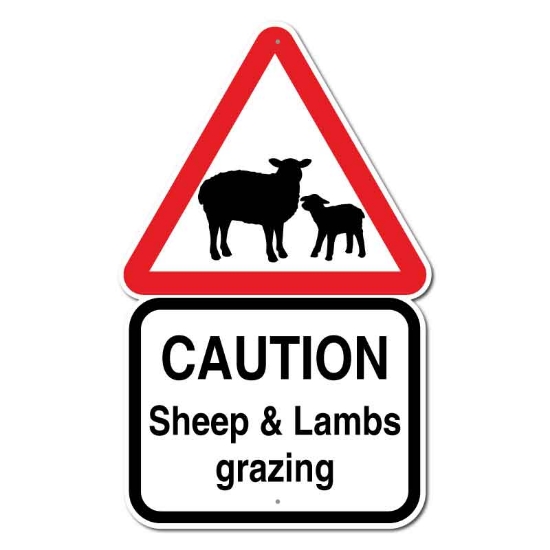 Picture of Lamb and Sheep Road Sign