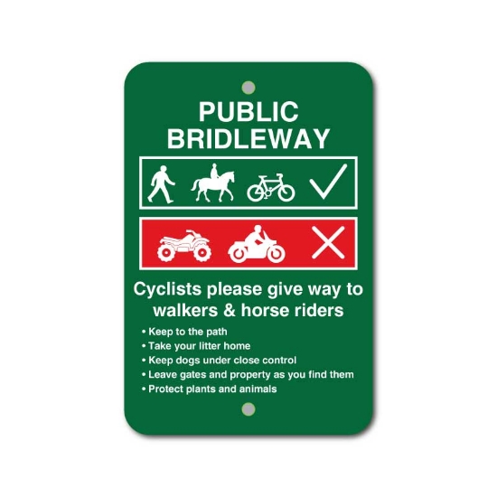 Picture of Public Bridleway Rules Sign