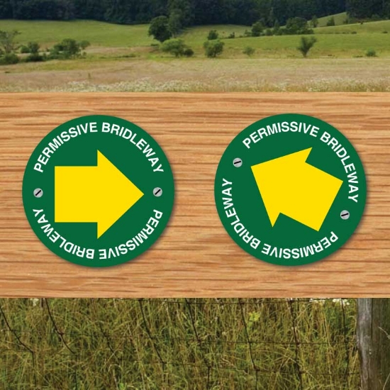 Picture of Permissive Bridleway Way Marker Arrow Sign 
