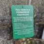 Picture of Permissive Footpath Landowner Law Rules Sign