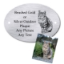 Picture of Custom Brushed Metal Oval Pet Memorial Plaque