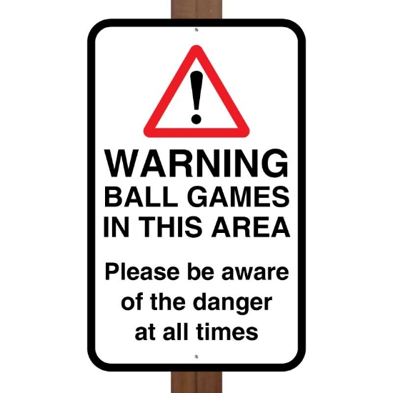 Picture of Recreational Ground Warning Ball Sign