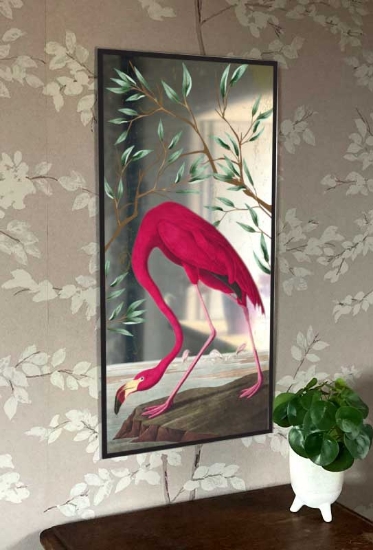 Picture of Vintage Flamingo Mirror Wall Art 