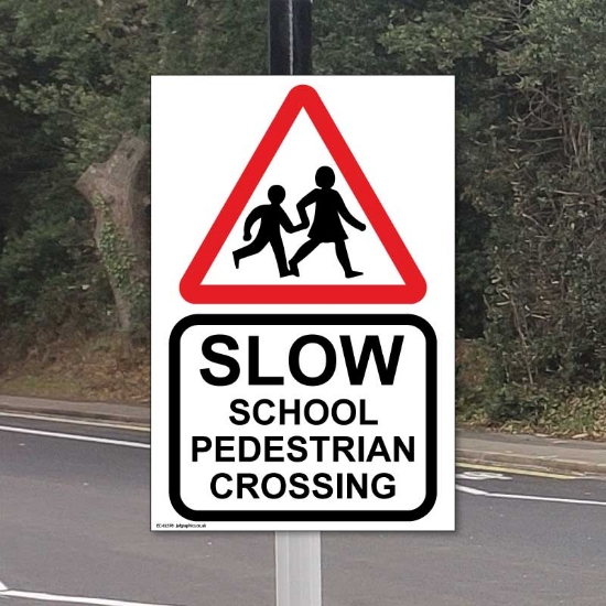 Picture of School Pedestrian Crossing Safety Sign