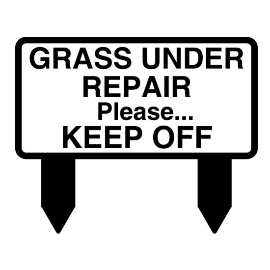 Picture of Grass under repair sign on spikes