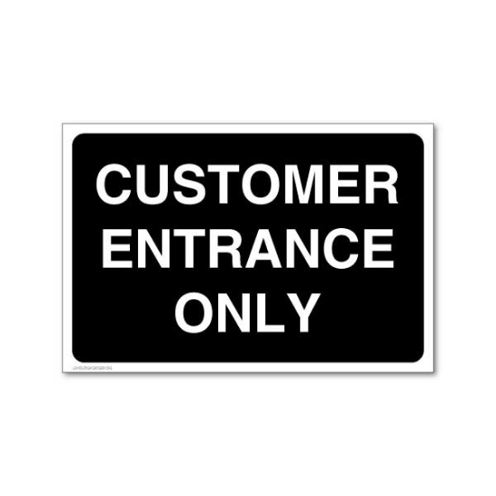 Picture of Customer Entrance car park sign