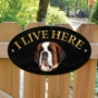 Picture of St. Bernard I Live Here Gate Sign