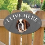 Picture of St. Bernard I Live Here Gate Sign