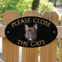 Picture of Please Close The Gate Brindle French Bulldog Sign