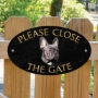 Picture of Please Close The Gate Black French Bulldog Sign