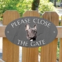 Picture of Please Close The Gate Black French Bulldog Sign