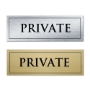 Picture of Classic Brushed Brass Office Door Sign - Private