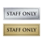 Picture of Classic Brushed Brass Office Door Sign - Staff Only