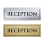 Picture of Classic Brushed Brass Office Door Sign - RECEPTION