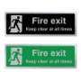 Picture of Classic Brushed Brass Emergency Exit Keep Clear Sign