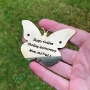 Picture of Solid Brass Engraved Small Butterfly Bench Plaque