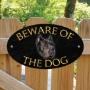 Picture of Black Cane Corso Beware of The Dog Sign