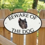 Picture of Black Cane Corso Beware of The Dog Sign