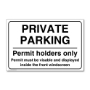 Picture of Permit Holders Private Parking Sign