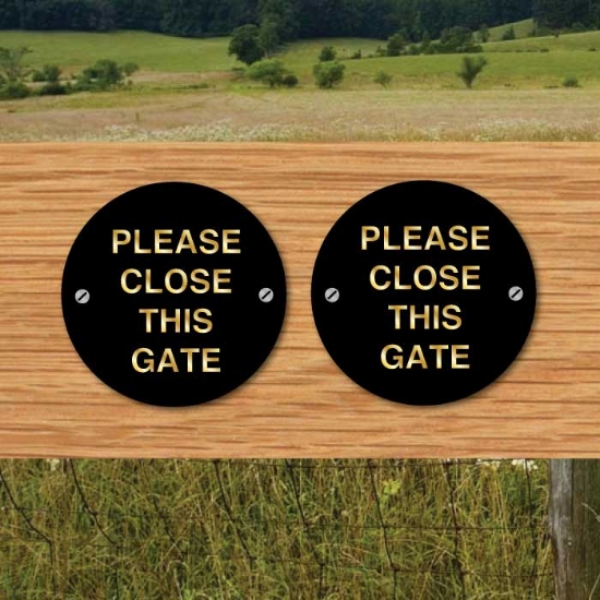 Picture of Close the gate signs